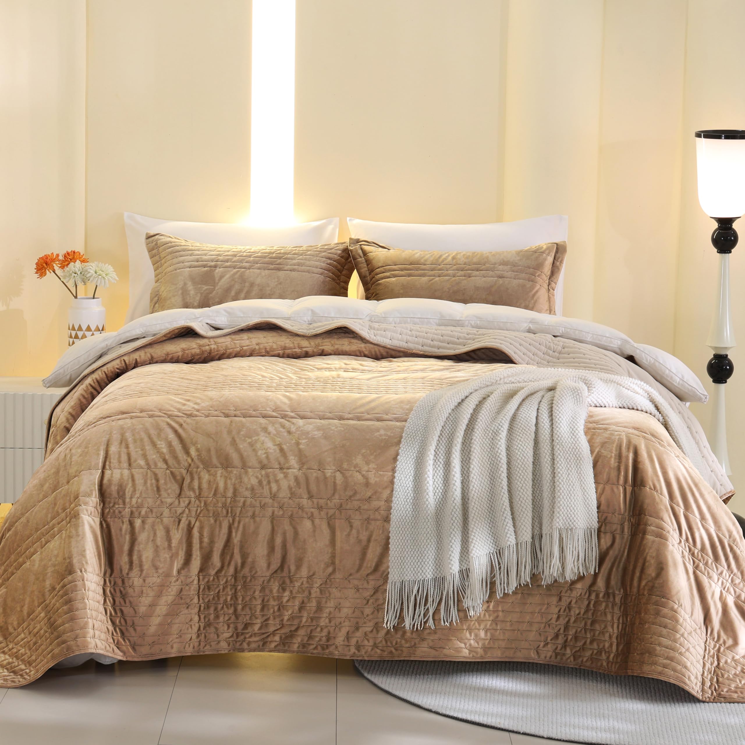BOV King Quilt Set, Green